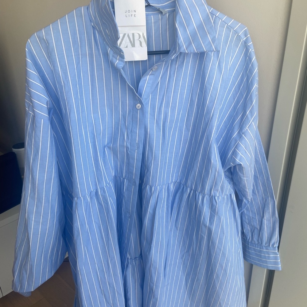 Zara Blue Dress (L) Brand New!